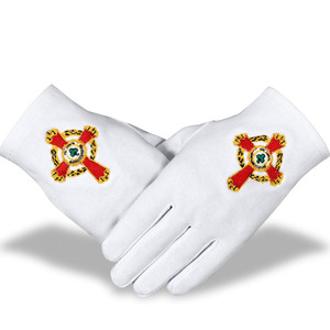 Guantes Bordados con el Logotipo Masónico, Símbolo de Compás y Escuadra, de Algodón, Largos hasta la Muñeca, Duraderos, para Uso Casual en las Cuatro Estaciones - Product Image 2