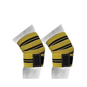 Bandes de compression pour genoux en matériau élastique de qualité supérieure pour haltérophilie / Bandes de compression robustes pour la musculation - Product Image 1