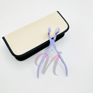 Pinzas para Extensiones de Cabello con Cinta Adhesiva, Color Morado, con Estuche, Pinzas para Aplicación y Sellado de Extensiones de Cabello - Product Image 6