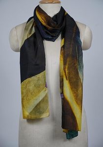 Pañuelo de Seda Pura con Estampado Digital para Mujer, Estola de Seda Ligera y Suave de Diseño de Lujo, Elegante Chal de Moda para Todas las Estaciones - Product Image 3