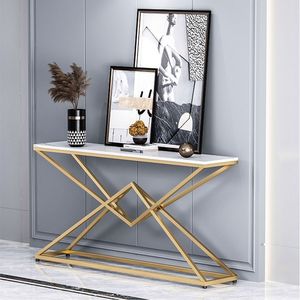 Antique Finish Metal <b>Console</b> <b>Table</b> Featuring Glass Top Luxury Accent Furniture For Sophisticated Home Decoration Themes - Product Image 5