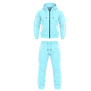 Conjunto Deportivo para Mujer Directo de Fábrica, Chaqueta con Capucha y Cierre de Cremallera Personalizada y Pantalones para Correr, Dos Piezas, para Gimnasio y Entrenamiento - Product Image 1