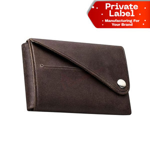 Carteras de Cuero 100% Auténtico, Minimalistas, con Bloqueo RFID, Clip para Billetes, Estilo Vintage, Cuero Crazy Horse - Product Image 1