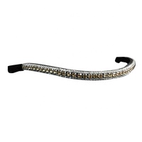 Frontières en cuir premium avec cristaux pour chevaux - Confortables et durables, couleur et logo personnalisables, votre propre marque, usage équestre