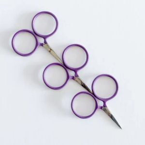 Ciseaux Putford blancs, petits ciseaux mignons pour broderie, mini-ciseaux bicolores circulaires de Degen - Product Image 2