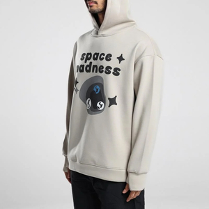 Factory Price Wholesale Custom High Quality Puff Printing Logo Design Cotton Heavy Plain Blank Oversize <b>Men</b> Sweatshirts Hoodies - Product Image 4