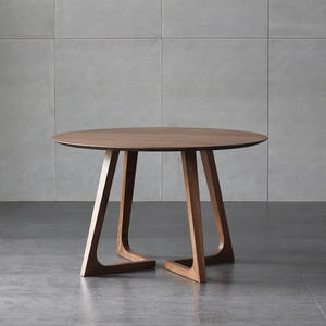 Mesa de Comedor Rectangular Moderna Daystar Trade de Madera Maciza con Patas Cónicas y Base Escultural para 4 Personas, Estilo Contemporáneo - Product Image 4