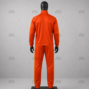 Ensemble de survêtement orange pour hommes, personnalisable avec logo, 2 pièces, pour sport, gym et fitness, vente en gros - Product Image 3