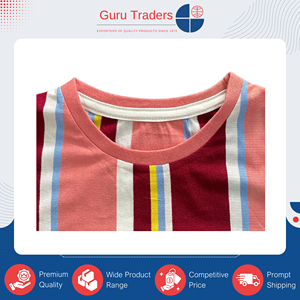 Exportateur mondial vendant des t-shirts à manches courtes et col rond pour garçons, à rayures verticales teintes en fil, au prix le plus bas du marché - Product Image 4