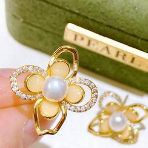 Pendientes de Perlas de Agua Dulce Naturales de Zhuji, Color Blanco Camelia Fresco, con Luz Intensa, Elegantes y Lujosos - Product Image 2