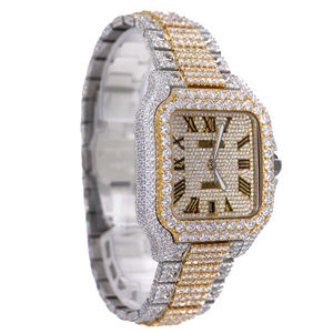 Reloj de Cuarzo para Hombre de Acero Inoxidable con Moissanita Iced Out y Diamantes VVS, Estilo Hip Hop, Correa de 20mm y Esfera de Cristal - Product Image 2