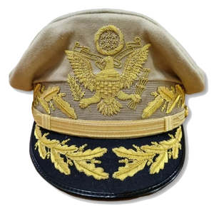 High Quality Wholesale Custom Handmade Bullion Embroidery <b>Top</b> <b>Hat</b> 100% Cotton Unisex Peak Cap - Product Image 2
