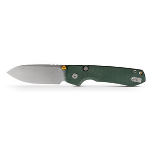 Navajas Plegables con Hoja de Acero Plateado Tipo Drop Point, Mango Texturizado Verde, Anillo de Sujeción para el Pulgar y Bloqueo Deslizante para Uso Diario y en Exteriores - Product Image 1