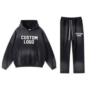 2026 High Quality New Custom Casual Wear Men Other Fit Hooded Solid 2-Piece Winter Sports <b>Tracksuit</b> Set <b>Waterproof</b> Breathable - Product Image 3