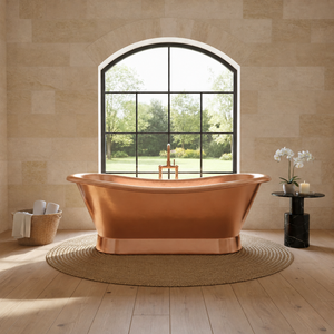 Bañera de Cobre Hecha a Mano, Bañera Independiente de Lujo para Baño Moderno - Product Image 5
