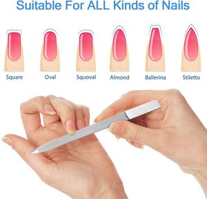 6 limes à ongles en diamant, polissoir en métal inoxydable, 5 pouces - Product Image 2