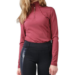 Custom Equestrian Baselayer Stretch <b>Shirts</b> Women Soft Breathable Fast Dry Long Sleeve Horse Riding <b>Ladies</b> Equestrian <b>Shirt</b> - Product Image 5