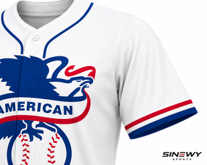 SINEWY SPORTS Camiseta de Béisbol Americana para Hombre, Blanca, Manga Corta, Cierre de Botones, Logotipo del Equipo Impreso Digitalmente, Talla Grande 24 - Product Image 5