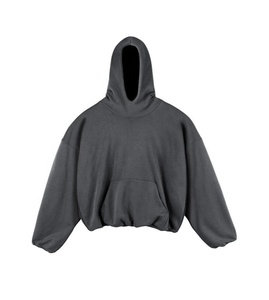 Tendance : Sweat à capuche 100% Coton Polaire, Design Unique Effet Vieilli, Grande Taille, Épaules Tombantes, Délavé à l'Acide, Gaufré, Coupe Courte, Personnalisable, Printemps - Product Image 1