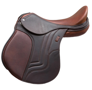 Silla de Montar Profesional Inglesa para Caballos, de Cuero Marrón y Negro, Diseño Exclusivo, Personalizable, Accesorios Ecuestres de Primera Calidad - Product Image 1