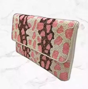 Bolso de Mano de Algodón Hecho a Mano con Patrón de Palmera Amarilla, Bolso Rectangular Naranja con Bordado Artesanal - Product Image 4