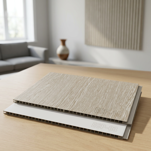 Panneau mural en PVC moderne, ignifuge, imperméable, insonorisant, surface plane à rainures, revêtement intérieur pour usage commercial et hôtelier - Product Image 6