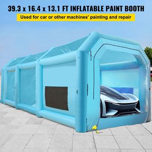 Cabina di Verniciatura Gonfiabile 39.4x16.4x13.1 ft con 2 Potenti Soffiatori e Sistema di Illuminazione LED con Filtro Aria per Essiccazione - Product Image 2