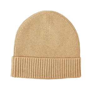 Gorros de Punto Personalizados de Alta Calidad al por Mayor, Gorros de Invierno Cálidos y Suaves de Algodón de Color Puro para Hombre, Gorro de Punto Transpirable con Logotipo - Product Image 1