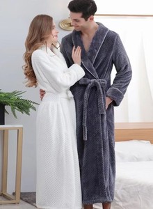 Chemises de nuit unisexes douces, décontractées, amples, thermiques, à séchage rapide, à manches longues, pour la maison, l'hôtel, le spa, pour hommes et femmes, printemps été - Product Image 3