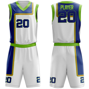 Nouveaux uniformes de basket-ball pour hommes à manches courtes, respirants, à séchage rapide, imprimés par transfert thermique, 100% polyester, design personnalisé, en vente - Product Image 1