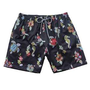 Shorts de Baño para Hombre con Estampado Animal, Secado Rápido, Diseño Gráfico Oceánico, con Cordón Gris, para Vacaciones de Verano - Product Image 4