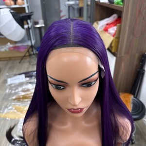 Peluca de Cabello Virgen Vietnamita Liso de Alta Calidad, Color Morado, para Mujeres, Precio al por Mayor, Producto Capilar de Moda - Product Image 3