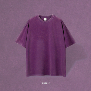 Camiseta Moderna de Talla Grande con Hombros Caídos, Diseño Liso con Logotipo Estampado, Corte Holgado, Logotipo Personalizado, 100% Algodón - Product Image 3