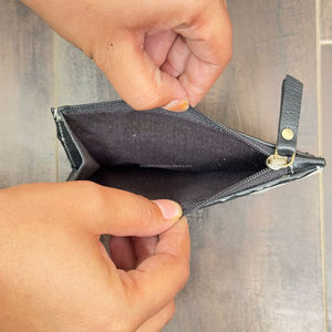 Monedero de cuero de vaca con pelo de marca de alta calidad para mujer con Tarjetero con cremallera, carteras cortas de cuero de vaca genuino - Product Image 6