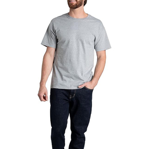 Camiseta Informal para Hombre, Cuello Redondo, Color Gris Carbón Oscuro, Mezcla de Algodón, Corte Holgado y Cómodo para Uso Diario - Product Image 4