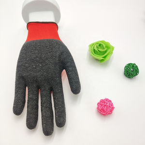 Linyi Factory 13G Polyester Liner Crinkle Latex Coated Working Safety Work Hand Industrial <b>Gloves</b> - Product Image 6