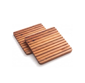 Wood Trivet Best Quality Wooden Trivet <b>Set</b> with Coasters for Hot Dishes Manufacture Wood Trivet - Product Image 2