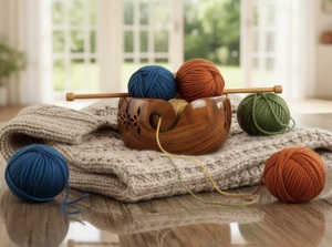 Wooden <b>Yarn</b> Bowls High Quality - Product Image 6