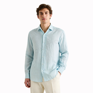Camisa Casual de Manga Larga de Color Sólido, de Alta Calidad, con Logotipo Personalizado, al por Mayor - Product Image 1