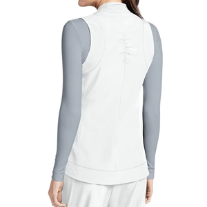 Hauts de blouse d'infirmière personnalisés pour femmes, en tricot élasthanne, uniformes médicaux, gilets avec poches, vêtements de travail hospitaliers OEM, tissu personnalisé - Product Image 2