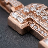 Colgante con Letra Personalizada, Diamantes Cultivados en Laboratorio, Corte Brillante, Oro Sólido de 10K, Oro Rosa, Joyería Hip Hop para Mujer