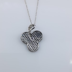 Collar con Colgante de Diamante Natural Blanco Azul de 0.92 Cttw para Mujer, Plata de Ley 925 con Baño de Rodio, Cadena de 18 Pulgadas, Corte Brillante - Product Image 5