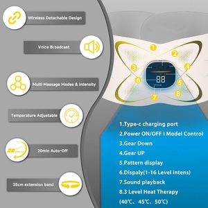 EMS Waist Massager Heated Waist Belt Electric Waist Care Device Portable Home Massage Equipment - Product Image 5