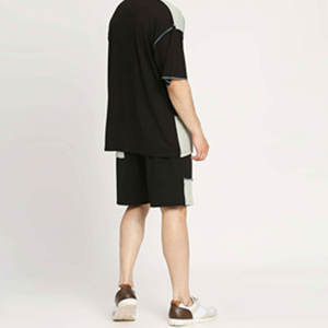 OEM Printed <b>Wind</b> <b>Breaker</b> Sets Windproof Men's 100% Cotton T-Shirt and Shorts Tracksuit Short Two Piece Set Customized - Product Image 6