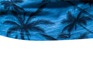 Camiseta de Algodón con Cuello Redondo Estilo Hawaiano para Hombre, Talla Grande, Camiseta Informal de Playa para Verano con Estampado de Palmeras Tropicales - Product Image 5