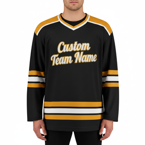 Custom Sublimated Breathable Quick Dry Ice Hockey Jersey with Name Number Logo Wholesale Team Uniform OEM 100% Polyester - Product Image 2