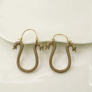 Pendientes Colgantes Vintage con Forma de Serpiente, Chapados en Oro Antiguo, de Latón, Joyería Unisex, Pendientes de Moda con Patrón Animal - Product Image 6