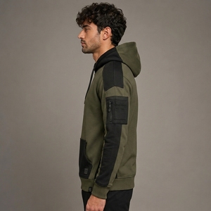 Sweat à capuche personnalisé pour homme, vêtements streetwear d'hiver, avec tissu polaire léger, coupe régulière, texture douce, respectueux de l'environnement - Product Image 4