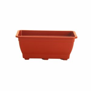 Maceta y jardinera rectangular tipo bonsái en colores personalizados negro y marrón - Product Image 1