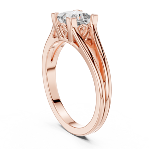 Anillos de Compromiso con Diamantes Cultivados en Laboratorio, Corte Princesa, en Oro Amarillo, Blanco y Rosa de 18k, 14k y 9k, Joyería Ética y Sostenible - Product Image 1